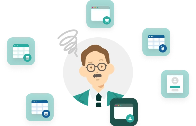 データの収集・統合の壁のイメージ